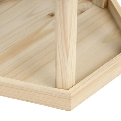 Vogelvoeder achthoekig 33x30 cm massief vurenhout 5