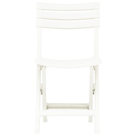 Tuinstoelen inklapbaar 2 st kunststof wit 3