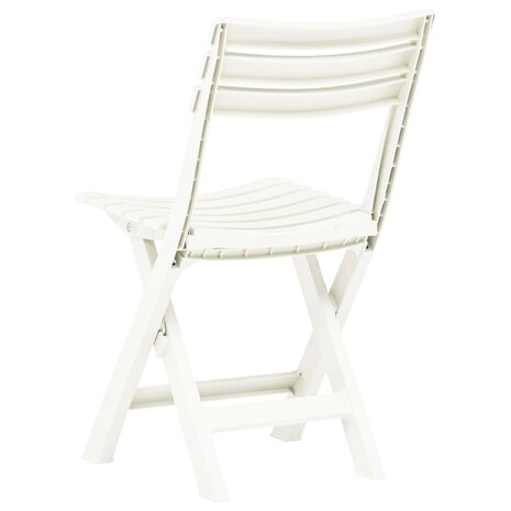 Tuinstoelen inklapbaar 2 st kunststof wit 4