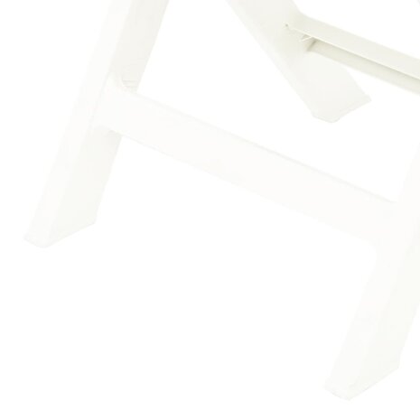 Tuinstoelen inklapbaar 2 st kunststof wit 7