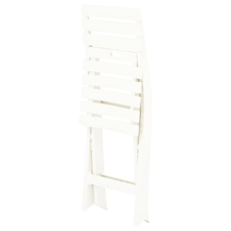 Tuinstoelen inklapbaar 2 st kunststof wit 8