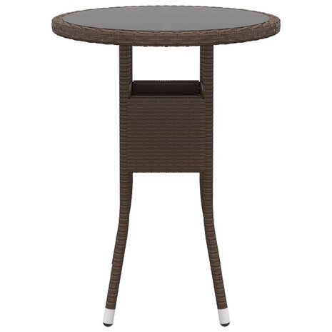 3-delige Tuinset poly rattan bruin 4