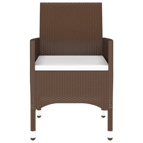 3-delige Tuinset poly rattan bruin 6