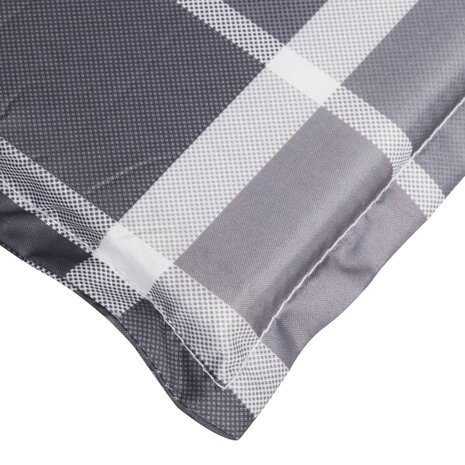 Ligbedkussen200x60x3 cm oxford stof ruitpatroon grijs 6