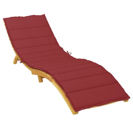Ligbedkussen 200x70x3 cm oxford stof wijnrood 3