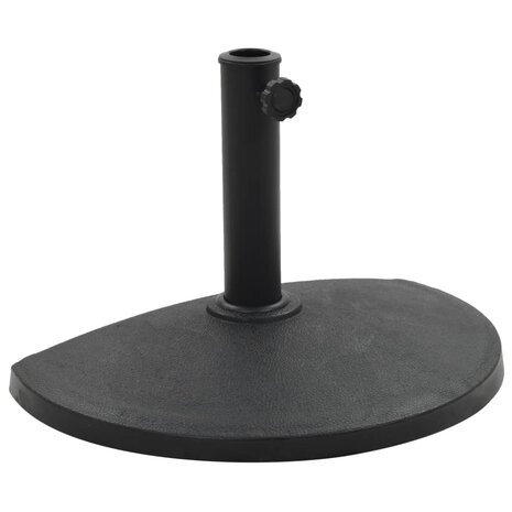 Parasolvoet halfrond 9 kg polyresin zwart 1