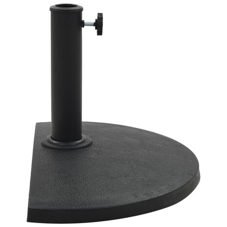 Parasolvoet halfrond 9 kg polyresin zwart 2