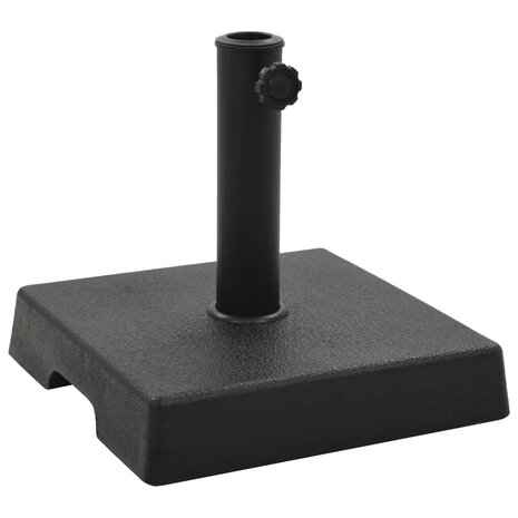 Parasolvoet vierkant 8 kg polyresin zwart 1