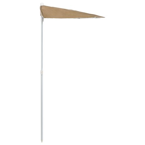 Parasol half met paal 180x90 cm taupe 5