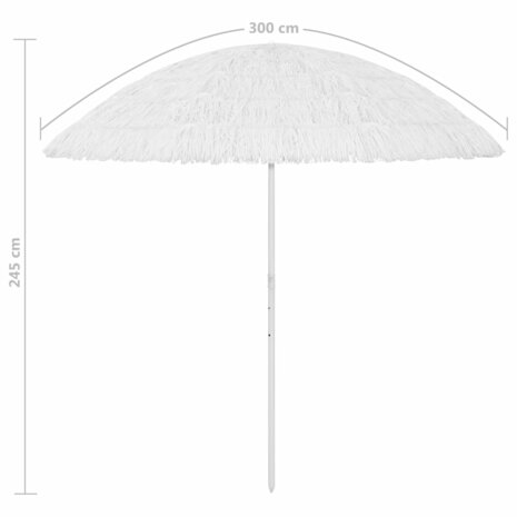 Strandparasol Hawaï 300 cm wit 8