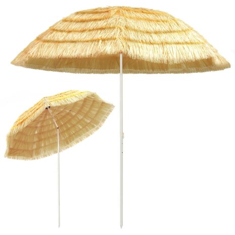 Strandparasol Hawaï stijl 300 cm naturel 2
