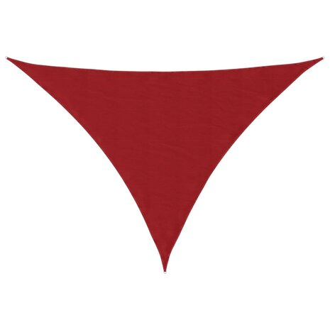 Zonnescherm driehoekig 2,5x2,5x3,5 m oxford stof rood 2
