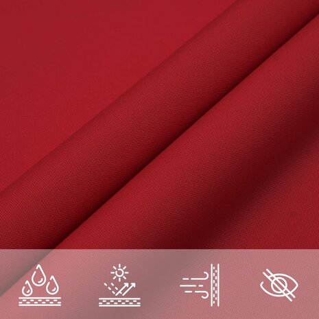 Zonnescherm driehoekig 2,5x2,5x3,5 m oxford stof rood 7