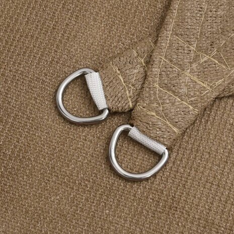 Zonnezeil 160 g/m² 2,5x2,5x3,5 m HDPE taupe 6
