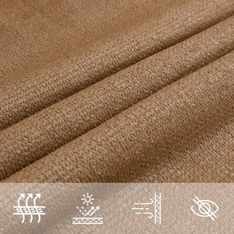 Zonnezeil 160 g/m² 3x3x4,2 m HDPE taupe 5