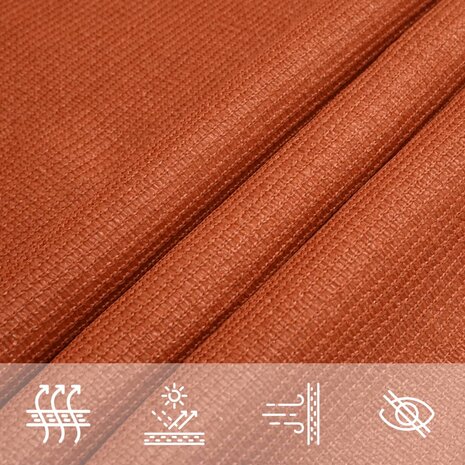 Zonnezeil 160 g/m² 2x2 m HDPE oranje 5