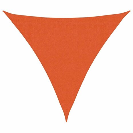 Zonnezeil 160 g/m² driehoekig 3,6x3,6x3,6 m HDPE oranje 2