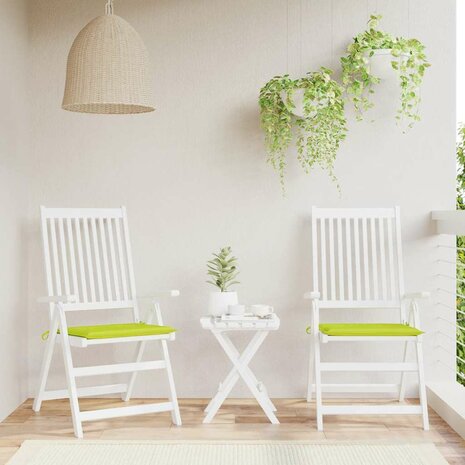 Tuinstoelkussens 2 st 40x40x3 cm oxford stof felgroen 1