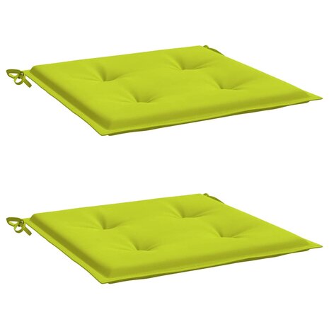 Tuinstoelkussens 2 st 40x40x3 cm oxford stof felgroen 3