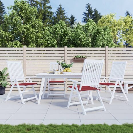 Tuinstoelkussens 4 st 50x50x3 cm oxford stof wijnrood 1