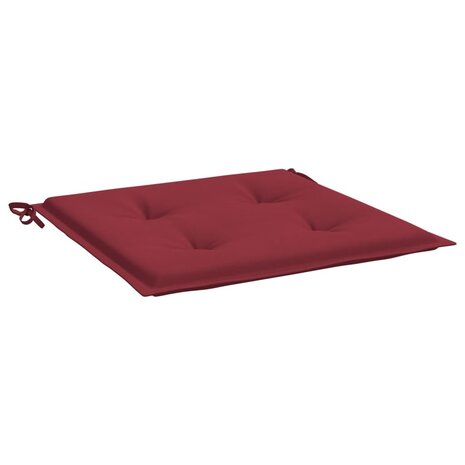 Tuinstoelkussens 4 st 50x50x3 cm oxford stof wijnrood 5