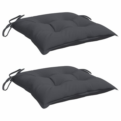 Stoelkussens 2 st 40x40x7 cm oxford stof antracietkleurig 3