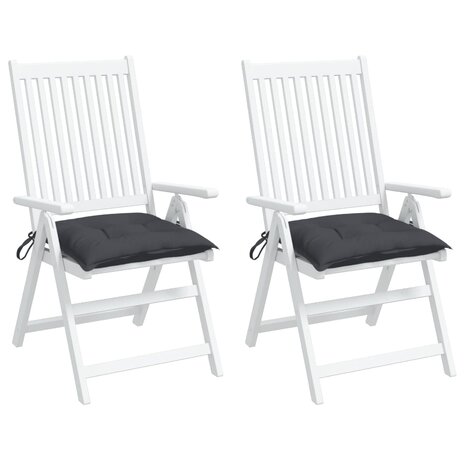 Stoelkussens 2 st 40x40x7 cm oxford stof antracietkleurig 4