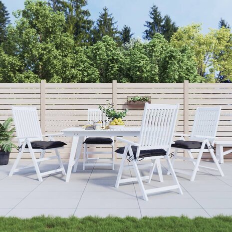 Stoelkussens 4 st 40x40x7 cm oxford stof antracietkleurig 1