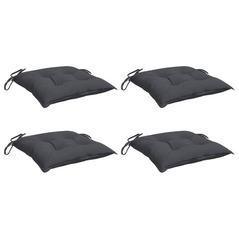 Stoelkussens 4 st 40x40x7 cm oxford stof antracietkleurig 3