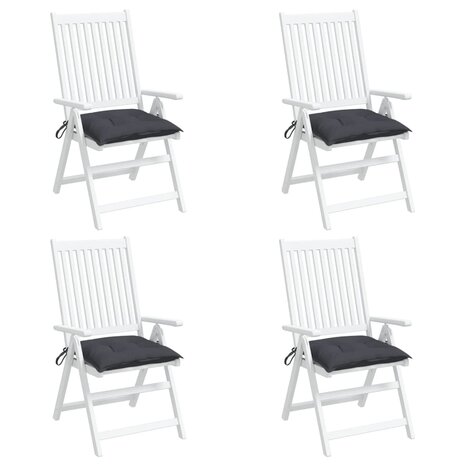 Stoelkussens 4 st 40x40x7 cm oxford stof antracietkleurig 4