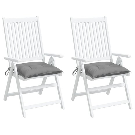 Stoelkussens 2 st 40x40x7 cm oxford stof grijs 4