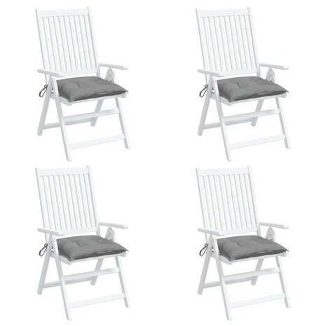 Stoelkussens 4 st 40x40x7 cm oxford stof grijs 4