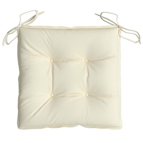 Stoelkussens 2 st 50x50x7 cm oxford stof crèmewit 6