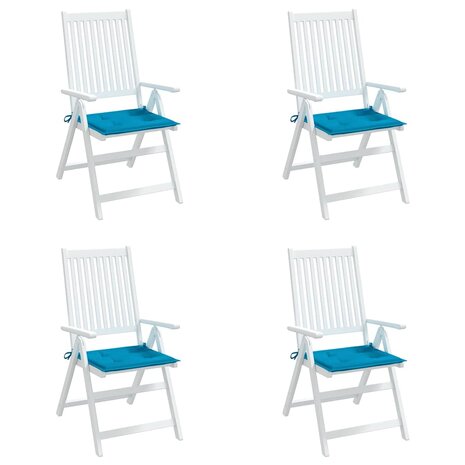 Tuinstoelkussens 4 st 40x40x3 cm oxford stof blauw 4