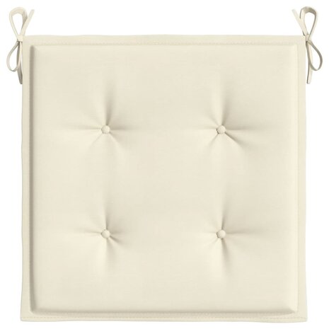 Tuinstoelkussens 2 st 50x50x3 cm oxford stof crèmekleurig 6