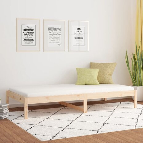 Slaapbank zonder matras 80x200 cm massief grenenhout 1