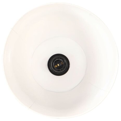 Vloerlamp E27 massief mangohout wit 8