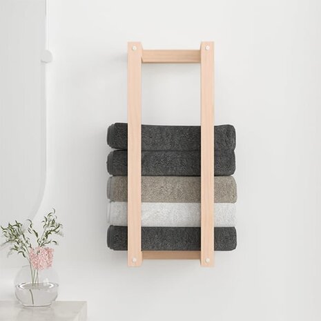 Handdoekenrek 23x18x60 cm massief grenenhout 3
