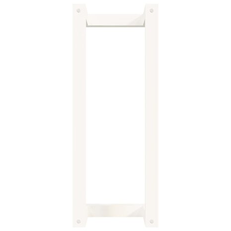 Handdoekenrek 23x18x60 cm massief grenenhout wit 5