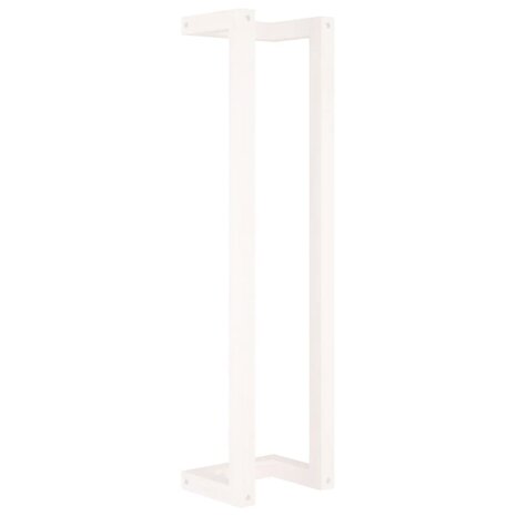 Handdoekenrek 23x18x90 cm massief grenenhout wit 2