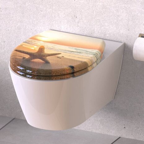 SCHÜTTE Toiletbril met soft-close SEA STAR duroplast met print 2
