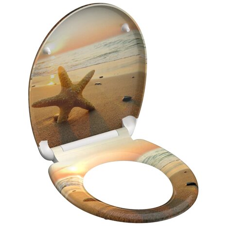 SCHÜTTE Toiletbril met soft-close SEA STAR duroplast met print 3