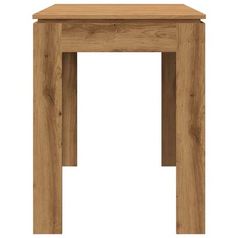 Eettafel 120x60x76 cm bewerkt hout artisanaal eikenkleur 5