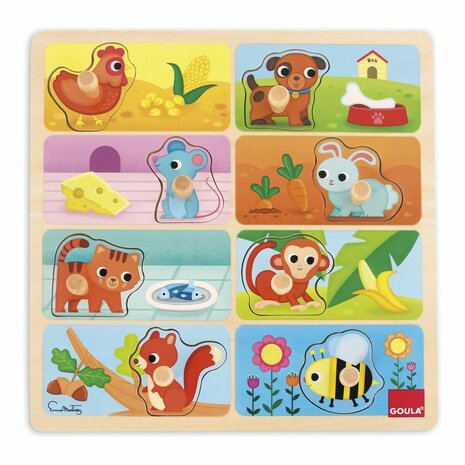 Houten Kinderpuzzel Goula My Favourite Food Hout 1