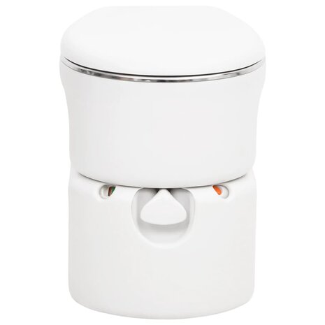 Campingtoilet geïntegreerd 24+17 L HDPE en staal wit       2