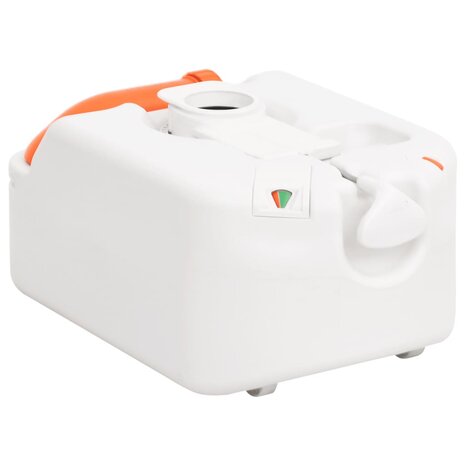 Campingtoilet geïntegreerd 24+17 L HDPE en staal wit       6