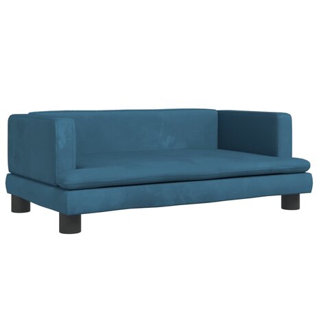 Kinderbank 80x45x30 cm fluweel blauw 2