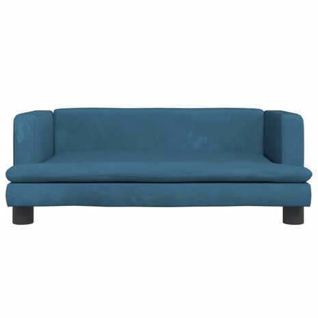 Kinderbank 80x45x30 cm fluweel blauw 3