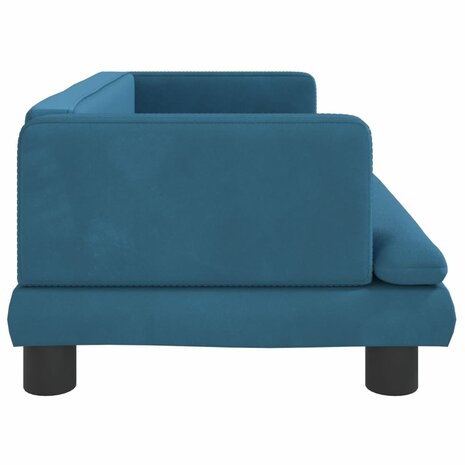 Kinderbank 80x45x30 cm fluweel blauw 4