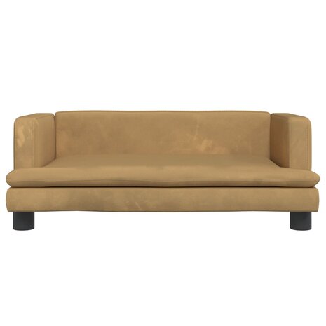 Kinderbank 80x45x30 cm fluweel bruin 3